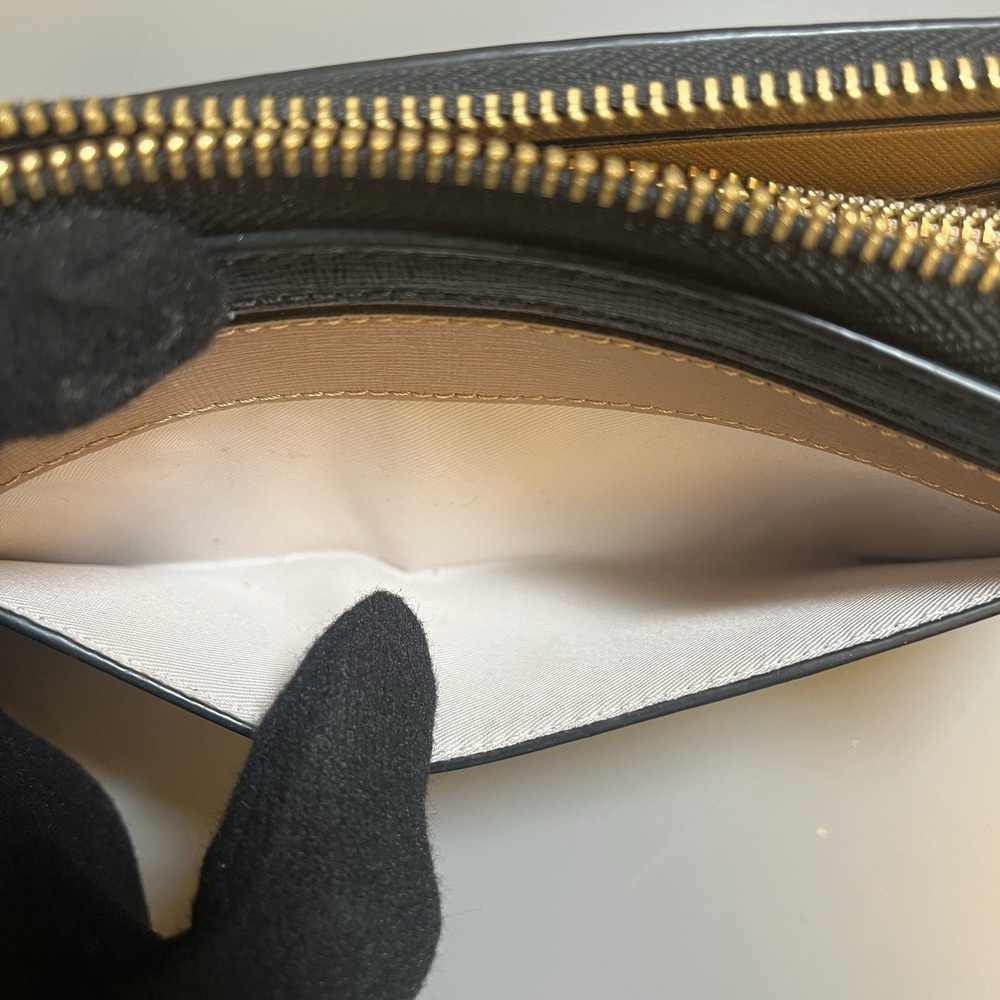 Kate Spade Morgan Beige Black Zip-around Continental Wallet K8955 $198 Retail - Picture 5 of 7